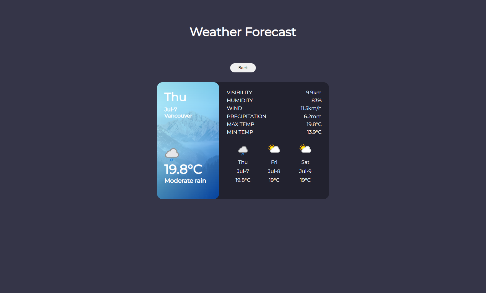 Weather app
